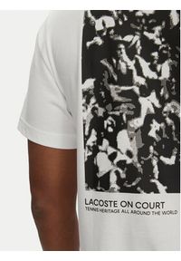 Lacoste T-Shirt TH9880 Biały Regular Fit. Kolor: biały. Materiał: bawełna #4