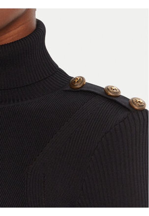 Gaudi Golf 521FD53037 Czarny Regular Fit. Typ kołnierza: golf. Kolor: czarny. Materiał: wiskoza