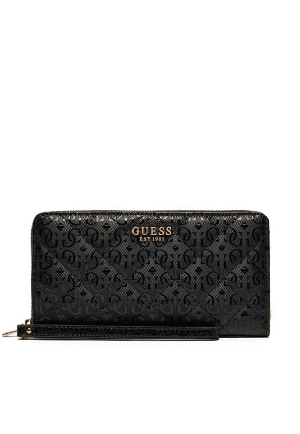 Guess Duży Portfel Damski SWGG85 00163 Czarny. Kolor: czarny. Materiał: skóra