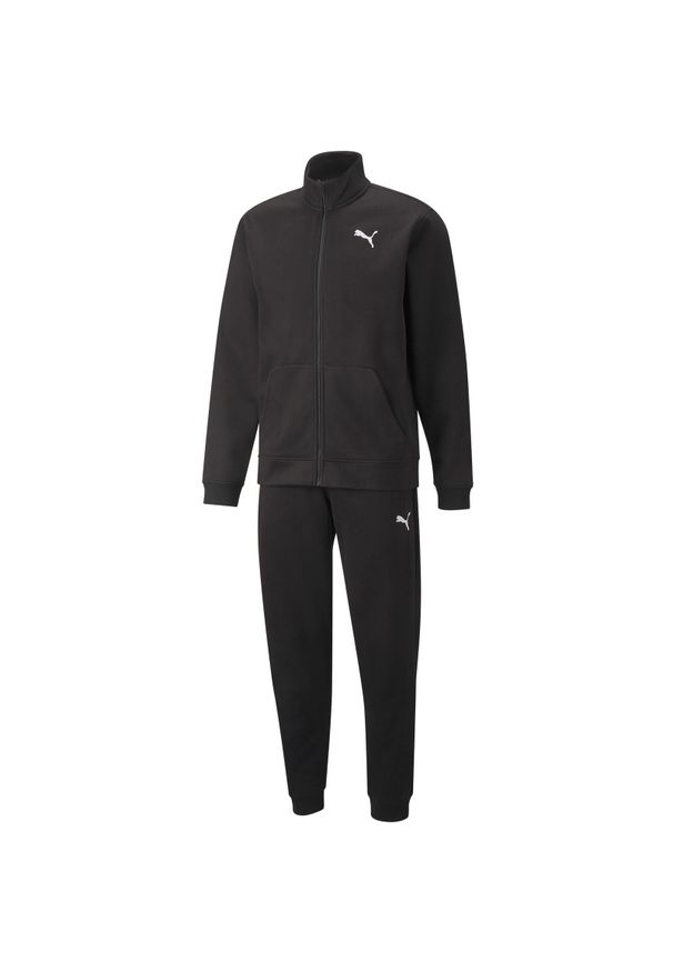 Dres męski Puma Train Rain FaV Knitted Tracksuit. Kolor: czarny. Materiał: dresówka