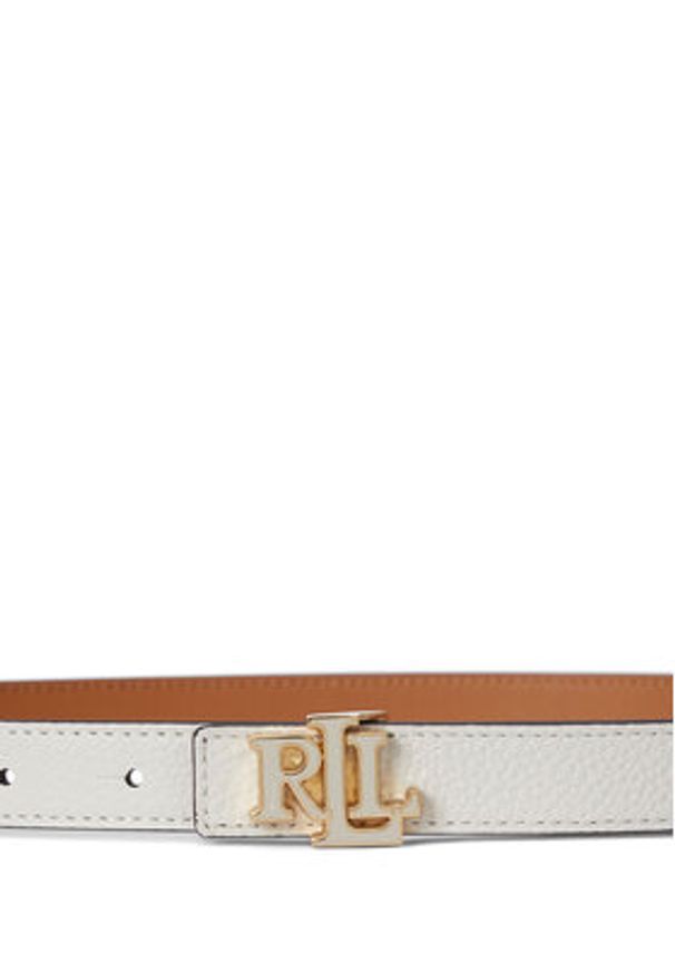 Lauren Ralph Lauren - LAUREN RALPH LAUREN Pasek 412P04418003 Biały. Kolor: biały. Materiał: skóra