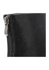 Czarne Botki S.Barski Modne Buty Damskie. Okazja: na co dzień. Kolor: czarny. Materiał: jeans. Szerokość cholewki: normalna. Sezon: zima, jesień. Obcas: na platformie. Styl: casual #3