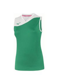 Koszulka damska Mizuno Authentic Myou. Kolor: biały, wielokolorowy, zielony. Sport: fitness #1