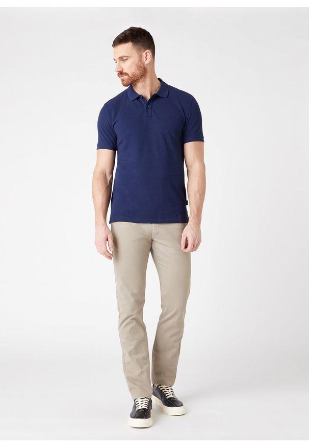 Wrangler - MĘSKIE POLO WRANGLER SS POLO NAVY W7MJK4114 112131940. Typ kołnierza: polo