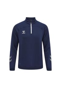 Bluza do piłki ręcznej męska Hummel hml LEAD. Kolor: niebieski. Materiał: dresówka. Wzór: nadruk. Sezon: zima #1