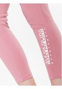 Napapijri Legginsy M-Box NP0A4GKT Różowy Slim Fit. Kolor: różowy. Materiał: bawełna #5