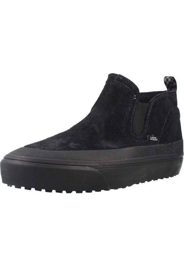 Vans - Buty VANS MTE MID-SLIP INSULATED Czarny. Kolor: czarny. Materiał: syntetyk, tkanina, skóra. Sport: skateboard