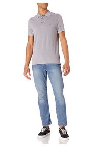 Wrangler - WRANGLER SS REFINED POLO MĘSKI T-SHIRT TORNADO GREY W7MDK570C. Typ kołnierza: polo