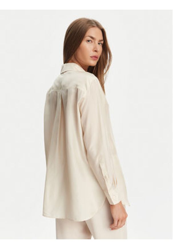 Marella Koszula Alec 2513111015 Écru Regular Fit. Materiał: jedwab