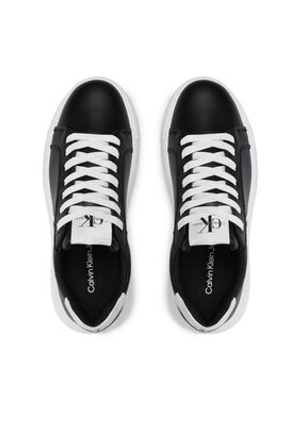 Calvin Klein Jeans Sneakersy Chunky Cupsole Laceup Mon Lth Wn YW0YW00823 Czarny. Kolor: czarny. Materiał: skóra