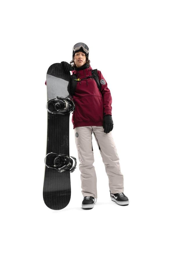 SIROKO - Kurtka snowboardowa damska W1-W Groenland. Kolor: czerwony, brązowy, wielokolorowy. Materiał: materiał, softshell. Sezon: zima. Sport: snowboard