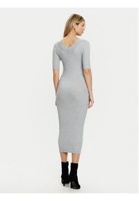 Guess Sukienka dzianinowa W5RK11 Z2V62 Szary Bodycon Fit. Kolor: szary. Materiał: wiskoza. Typ sukienki: bodycon #4