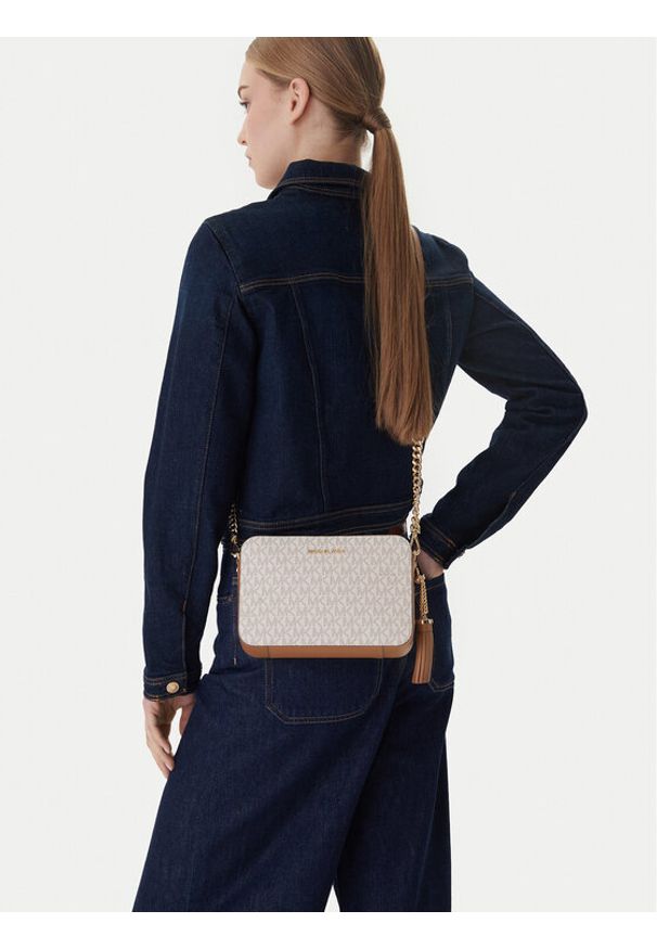MICHAEL Michael Kors Torebka Crossbodies 32F8GF5M2B Beżowy. Kolor: beżowy. Materiał: skórzane