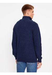 Wrangler - WRANGLER HALF ZIP KNIT MĘSKI SWETER ELEGANCKI CIEPŁY NAVY 112343094. Styl: elegancki #6