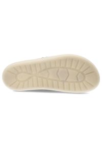 Klapki damskie barefoot Armodo, skórzana cholewka naturalna niska sportowa forma sznurowana konstrukcja z dekoracyjnymi panelami płaska elastyczna po. Okazja: na co dzień. Kolor: beżowy. Materiał: skóra. Styl: sportowy #3
