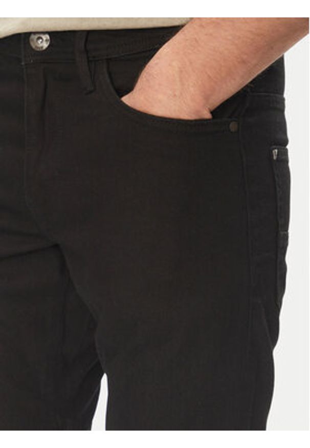 INDICODE Szorty jeansowe Kem 70-172 Czarny Slim Fit. Kolor: czarny. Materiał: bawełna