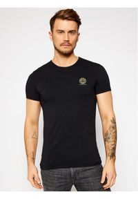 VERSACE - Versace T-Shirt Medusa AUU01005 Czarny Slim Fit. Kolor: czarny. Materiał: bawełna