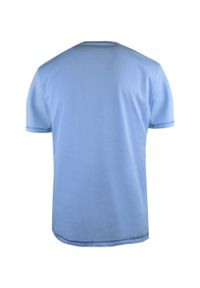 Koszulka Męska (T-Shirt) - Pako Jeans - Nadruk, Niebieska. Okazja: na co dzień. Kolor: niebieski. Materiał: bawełna. Wzór: nadruk. Styl: casual