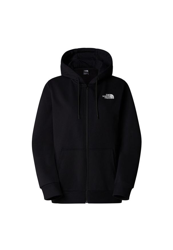 Bluza The North Face Simple Dome Full Zip 0A89EWJK31 - czarna. Okazja: na co dzień. Typ kołnierza: kaptur. Kolor: czarny. Materiał: poliester, bawełna, materiał. Styl: casual, klasyczny