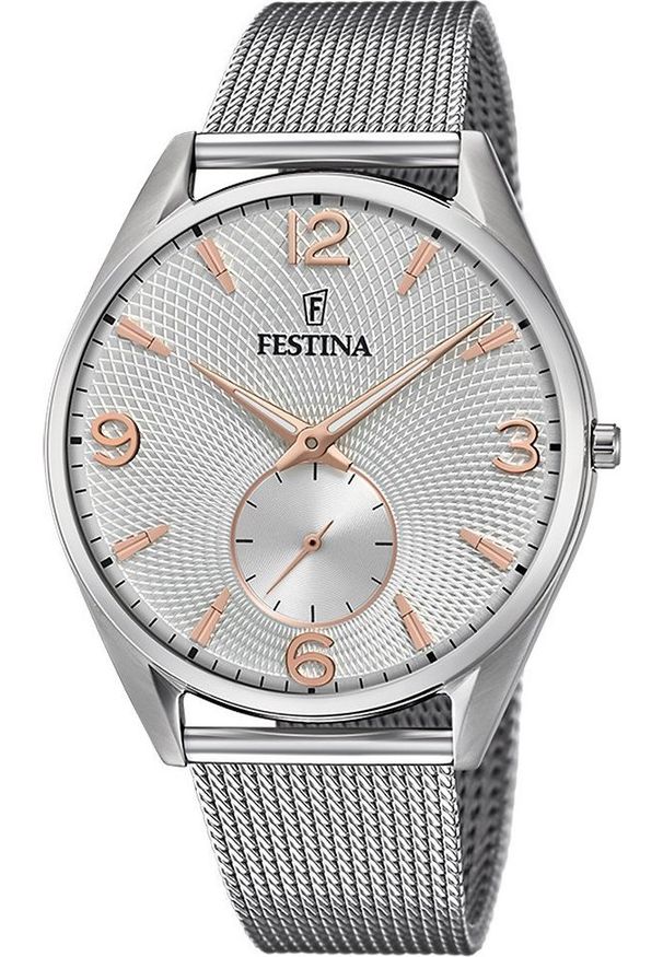 Zegarek Festina Zegarek męski Festina F6869-1 srebrny. Kolor: srebrny