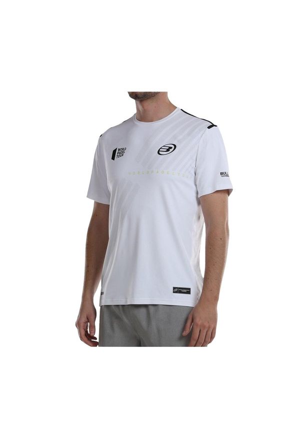 Koszulka z krótkim rękawem Męska Bullpadel Logro. Kolor: biały. Długość rękawa: krótki rękaw. Długość: krótkie