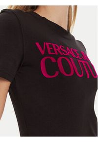 Versace Jeans Couture T-Shirt 77HAHL01 Czarny Regular Fit. Kolor: czarny. Materiał: bawełna #4