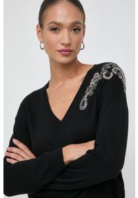 Liu Jo sweter z domieszką kaszmiru kolor czarny lekki. Kolor: czarny. Materiał: kaszmir. Długość rękawa: długi rękaw. Długość: długie #3