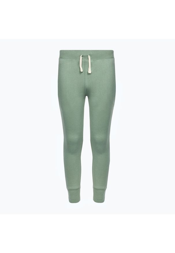 Spodnie dziecięce GAP V-Frch Fleece Heritage Logo Jogger. Kolor: zielony