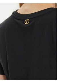TwinSet - TWINSET T-Shirt 242TT2470 Czarny Regular Fit. Kolor: czarny. Materiał: bawełna #3