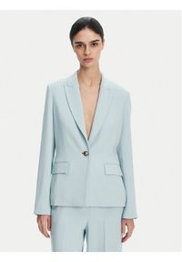 Pinko - PINKO Marynarka 104930 A213 Błękitny Regular Fit. Kolor: niebieski. Materiał: wiskoza