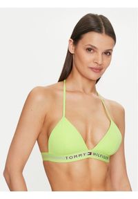 TOMMY HILFIGER - Tommy Hilfiger Góra od bikini UW0UW04109 Zielony. Kolor: zielony. Materiał: syntetyk
