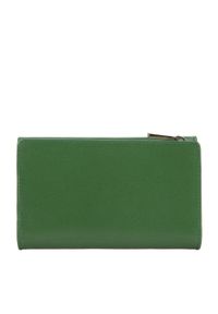 Wittchen - Damski portfel z gładkiej skóry średni zielony. Kolor: zielony. Materiał: skóra. Wzór: gładki #9