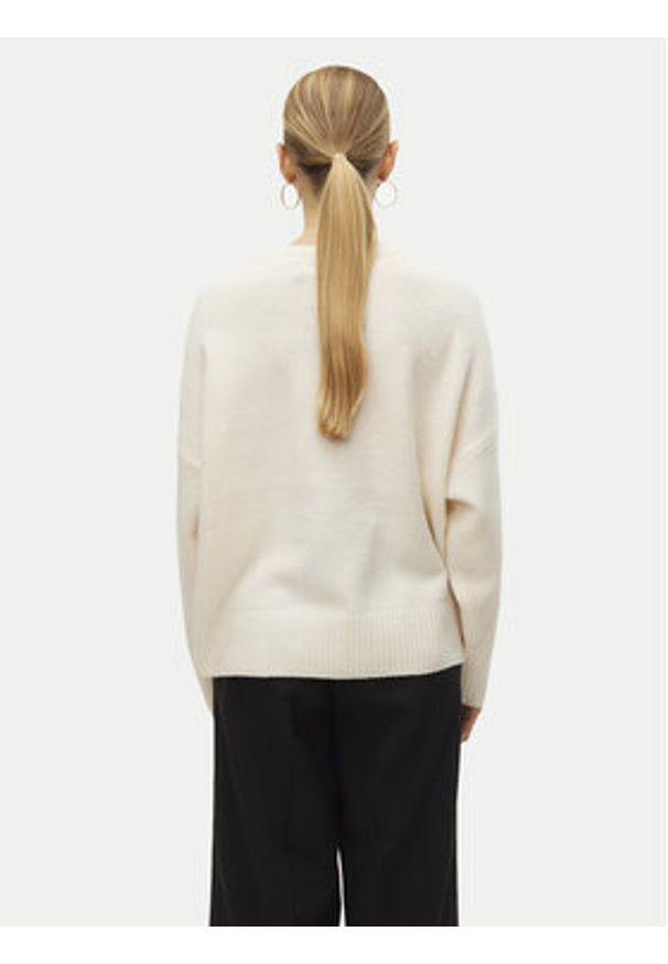 Vero Moda Sweter Boom 10320463 Écru Loose Fit. Materiał: syntetyk