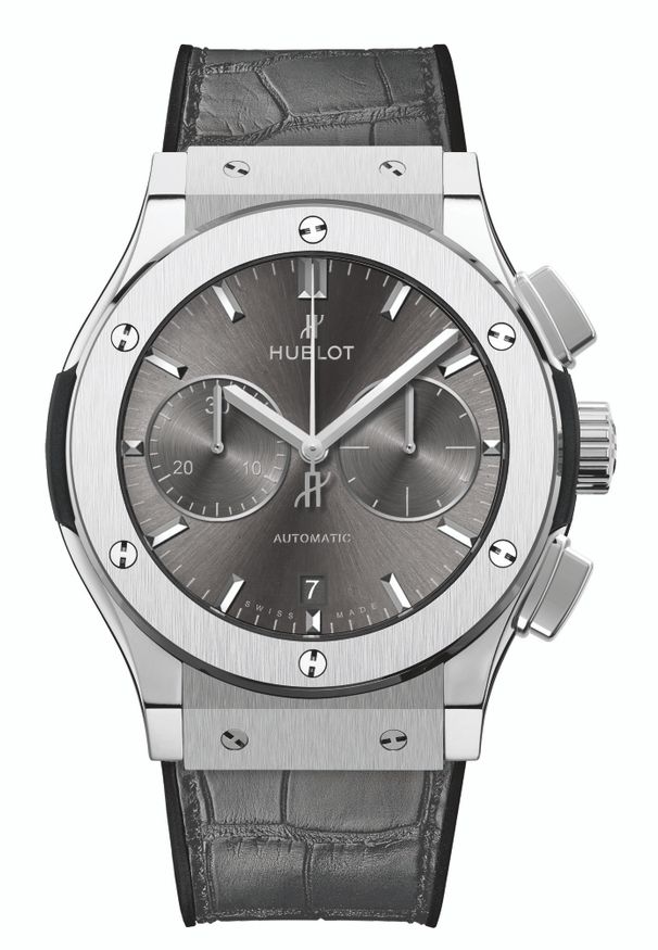 HUBLOT ZEGAREK CLASSIC FUSION 45 MM 521.NX.7071.LR. Materiał: guma, skóra. Styl: biznesowy, sportowy, klasyczny, elegancki, casual