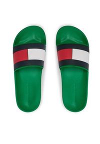 Tommy Jeans Klapki Rubber Th Flag Pool Slide FM0FM04263 Zielony. Kolor: zielony #4