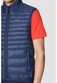 Aeronautica Militare - AERONAUTICA MILITARE Granatowy bezrękawnik Ultralight Quilted Vest. Kolor: niebieski. Długość rękawa: bez rękawów