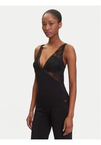 BOSS Koszulka piżamowa Peony 50545590 Czarny Regular Fit. Kolor: czarny #1