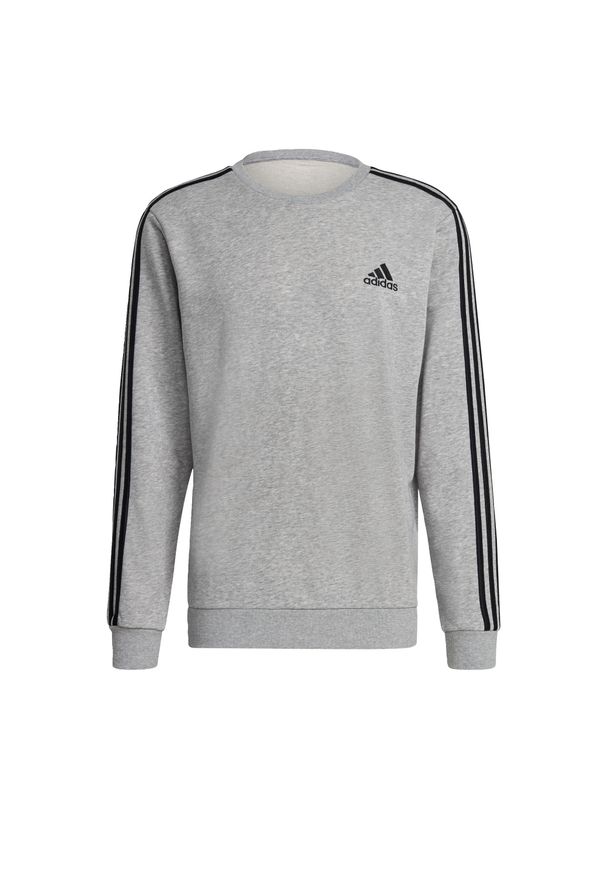 Adidas - Bluza adidas Essentials French Terry 3-Bandes. Kolor: czarny, szary, wielokolorowy. Sport: fitness