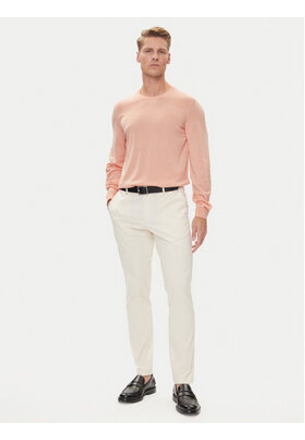 BOSS Sweter Leno-P 50468239 Różowy Slim Fit. Kolor: różowy. Materiał: wełna