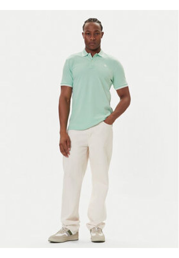 G-Star RAW - G-Star Raw Polo Dunda D17127-5864 Zielony Slim Fit. Typ kołnierza: polo. Kolor: zielony. Materiał: bawełna