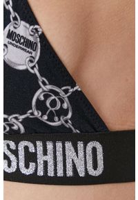 Moschino Underwear Biustonosz kolor czarny wzorzysty. Kolor: czarny. Rodzaj stanika: odpinane ramiączka #4