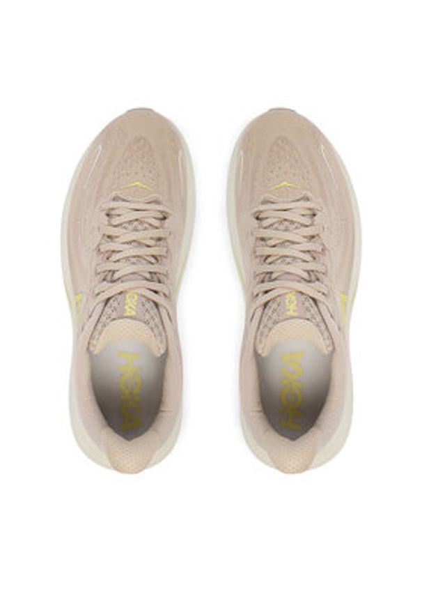 HOKA - Hoka Buty do biegania Clifton 10 1162030 Beżowy. Kolor: beżowy. Materiał: materiał