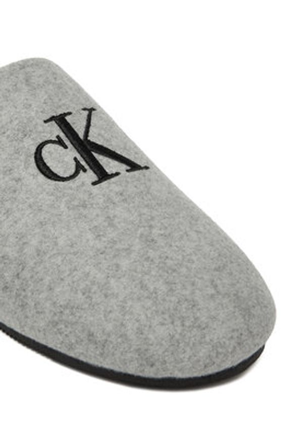 Calvin Klein Kapcie Home Slipper Mule HM0HM01931 Szary. Kolor: szary. Materiał: materiał