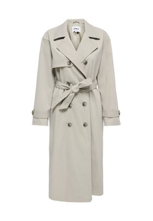 only - ONLY Trencz Disa 15361536 Beżowy Regular Fit. Kolor: beżowy. Materiał: syntetyk