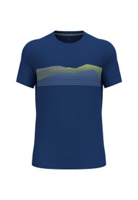 Odlo - Koszulka z krótkim rękawem męska ODLO F-Dry Ridgeline T-Shirt Crew Neck s/s. Kolor: niebieski. Długość rękawa: krótki rękaw. Długość: krótkie