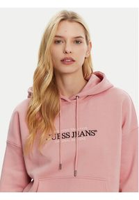Guess Jeans Bluza W4YQ15 KC811 Różowy Regular Fit. Kolor: różowy. Materiał: bawełna #4