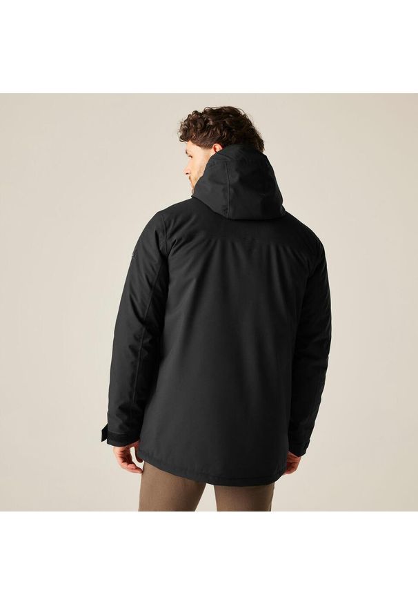Regatta - Kurtka męska przejściowa ocieplana przeciwdeszczowa Balaton. Kolor: czarny. Materiał: puch, materiał. Sport: turystyka piesza