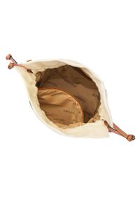 Wittchen - Torebka bucket bag z ekoskóry i płótna. Kolor: brązowy. Wzór: kwiaty. Sezon: lato. Materiał: skórzane #4