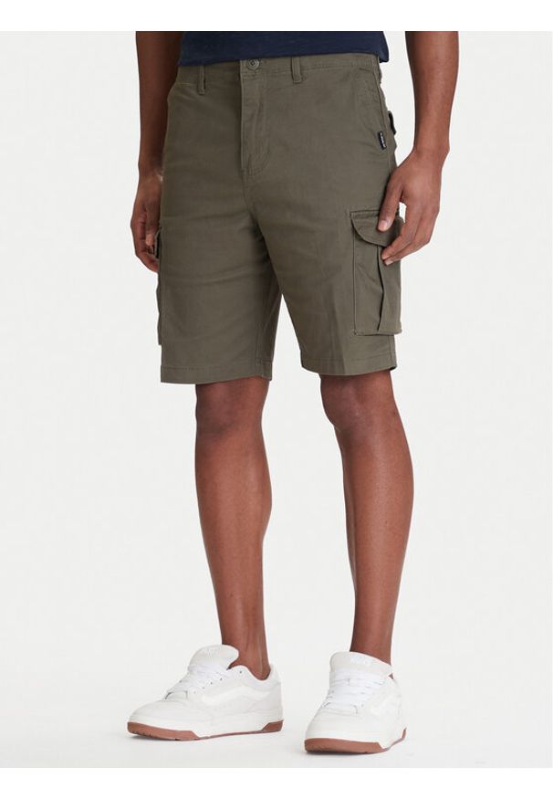 Quiksilver Szorty materiałowe MW Cargo EQYWS03912 Zielony Regular Fit. Kolor: zielony. Materiał: bawełna