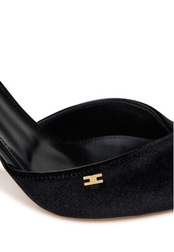 Elisabetta Franchi Szpilki SA-74L-57E2-V640 Czarny. Kolor: czarny. Materiał: skóra, zamsz. Obcas: na szpilce